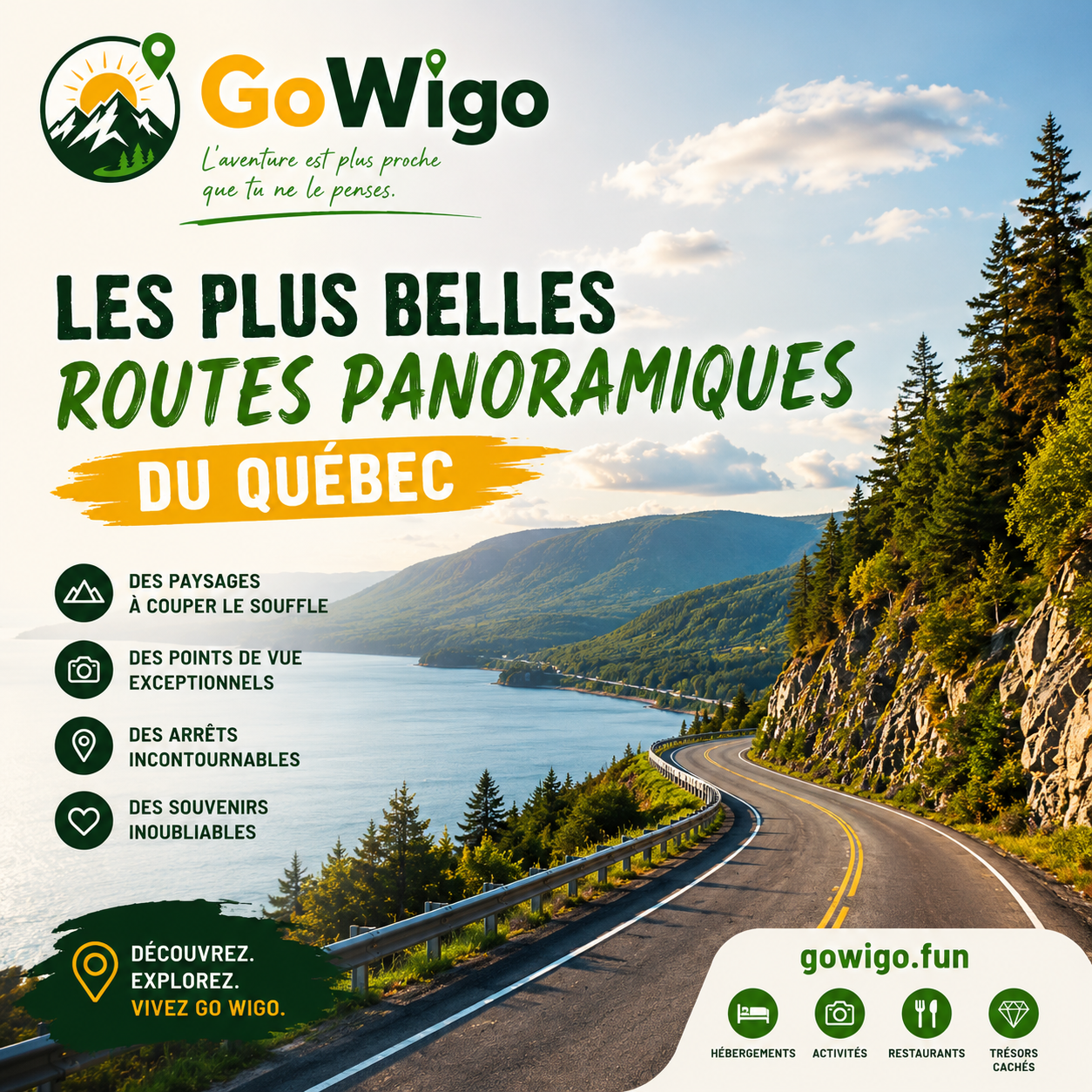 Les plus belles routes panoramiques du Québec