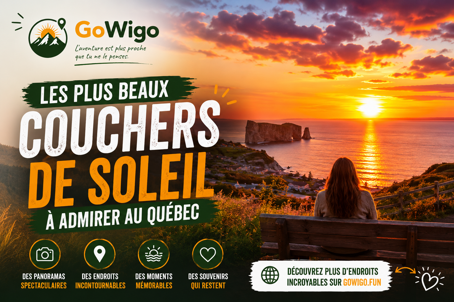 Les plus beaux couchers de soleil à admirer au Québec