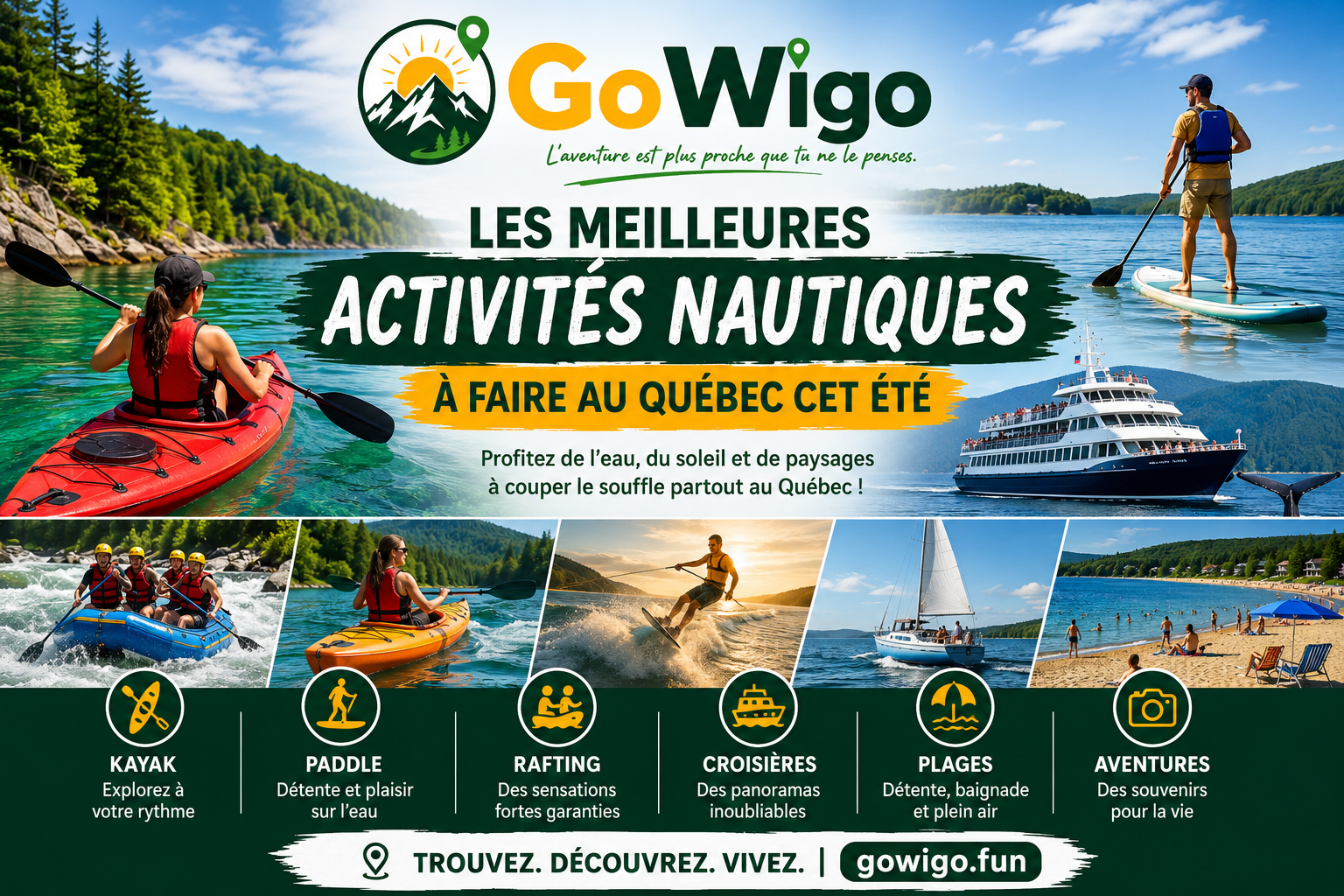 Les meilleures activités nautiques à faire au Québec cet été