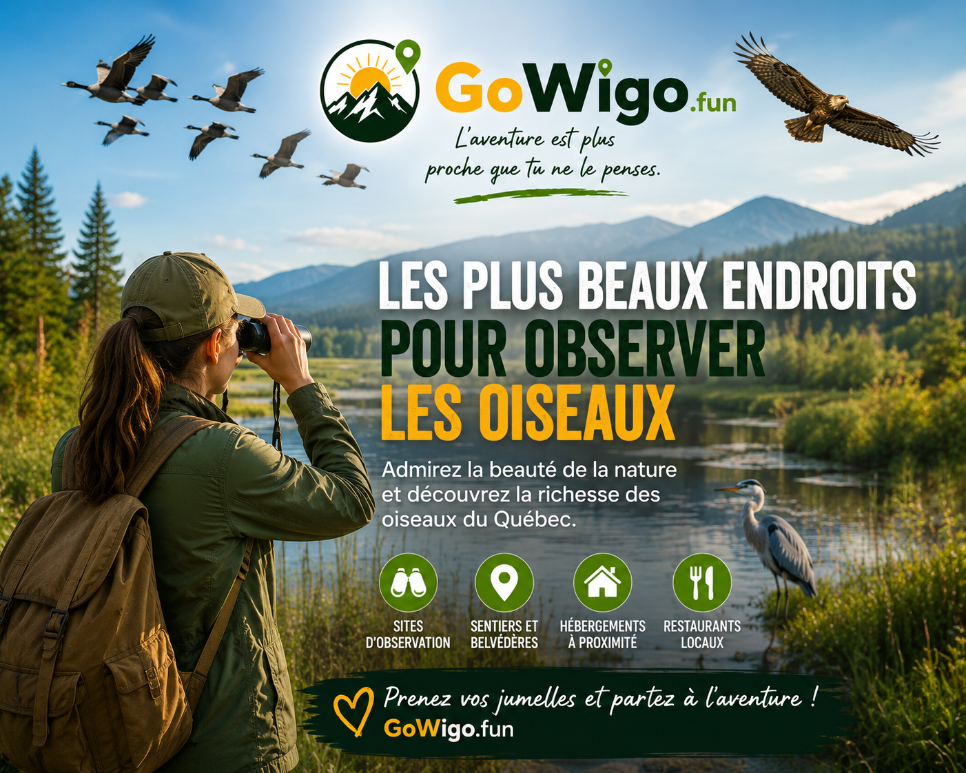 Les plus beaux endroits pour observer les oiseaux au Québec